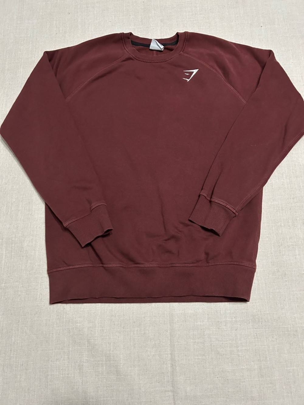 Gymshark Sweatshirt Men's M Crewneck Maroon Active Lounge Wear